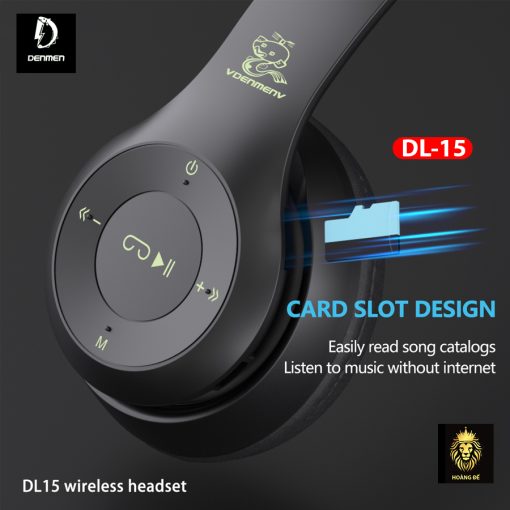 Tai Nghe Chụp Tai Bluetooth Denmen DL15